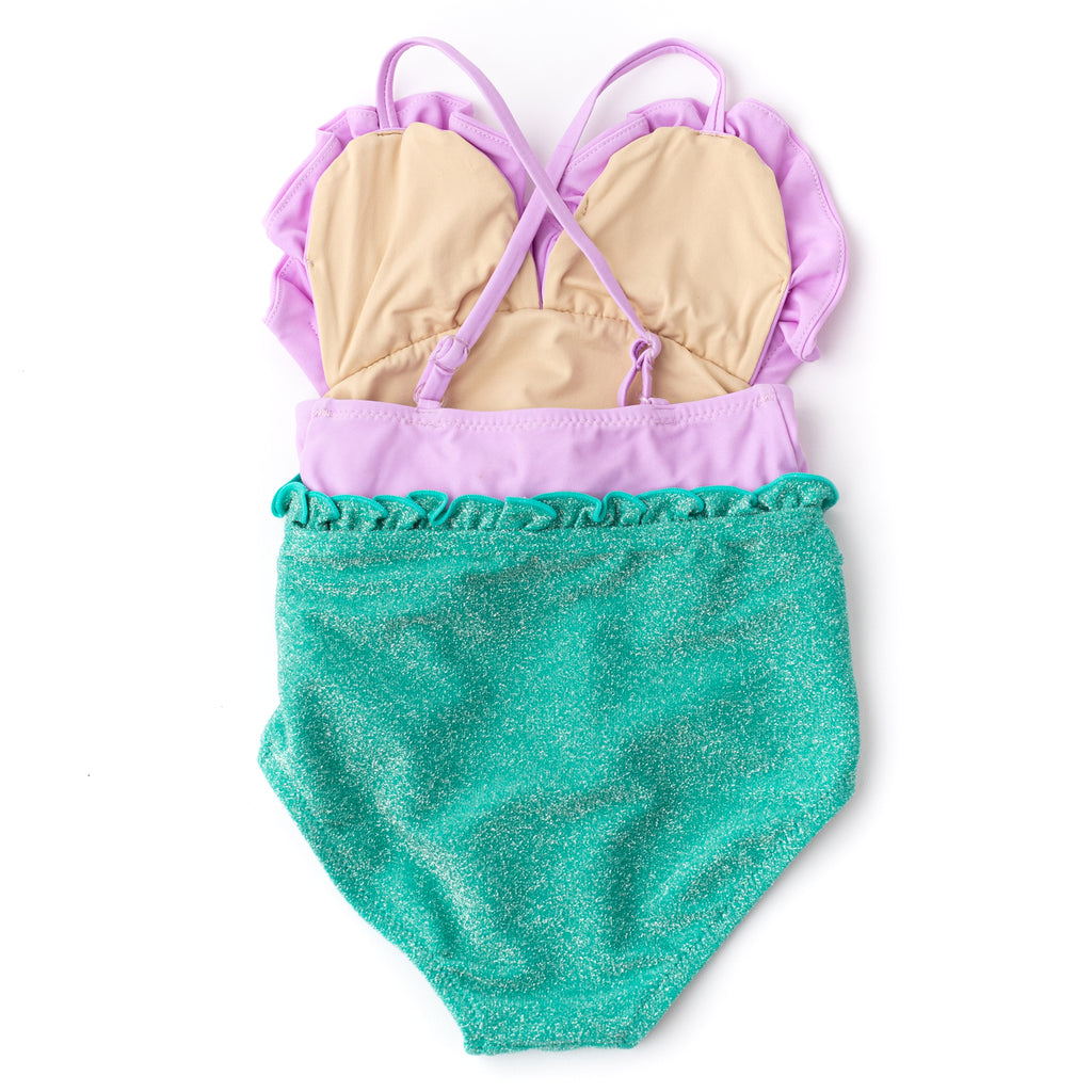 Shimmer Lilac & Green One Piece Swimsuit