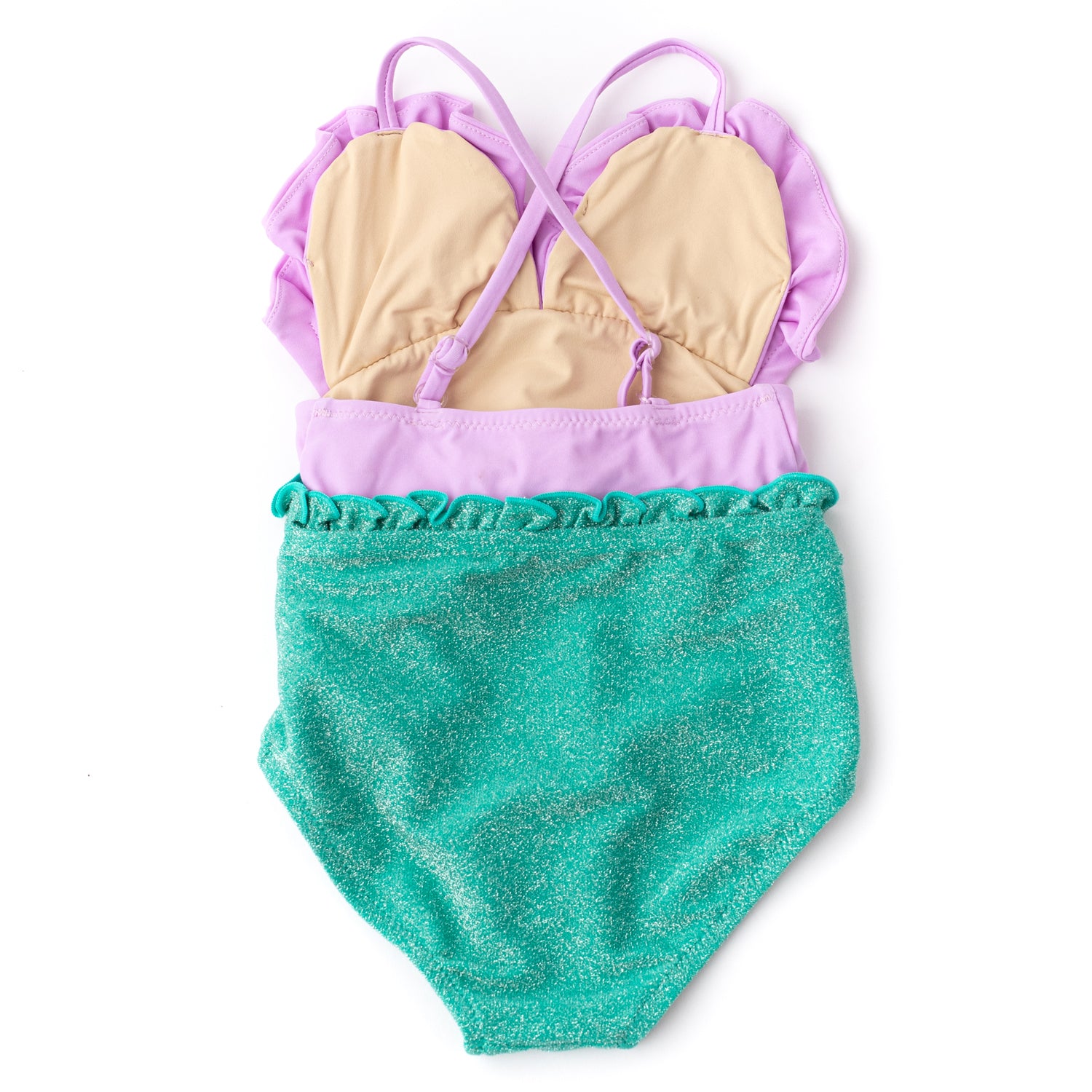 Shimmer Lilac & Green One Piece Swimsuit