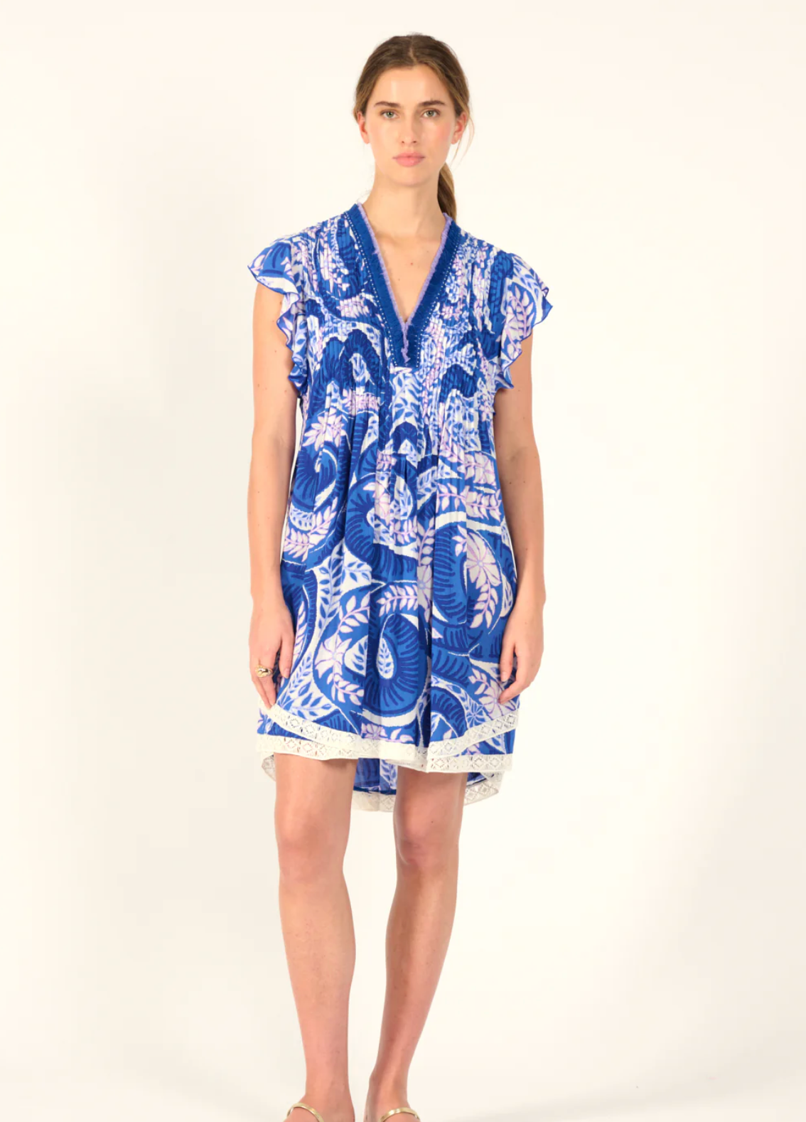 Sasha Mini Dress, Blue Holy Snake