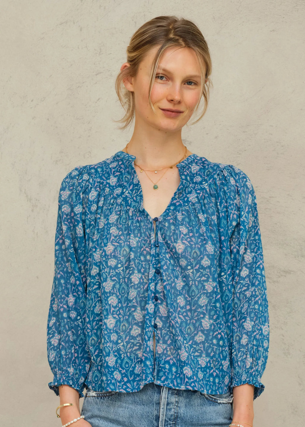 Myla Print Long Sleeve Top, Multi