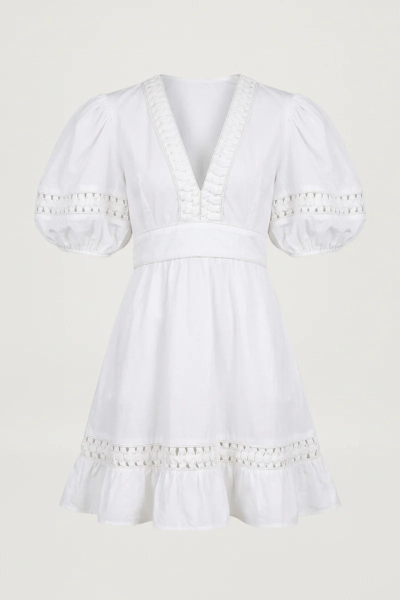 Olga Dress, Crispy White