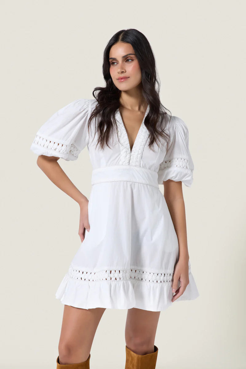 Olga Dress, Crispy White