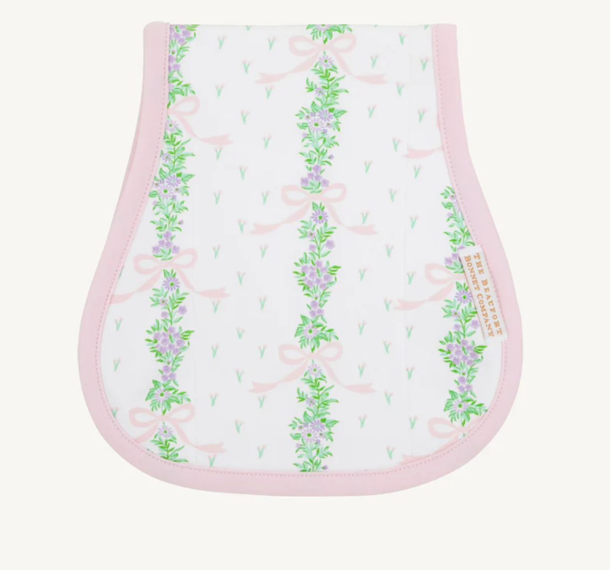 Oopsie Daisy Burp Cloth, Fincastle Floral/Palm Beach Pink