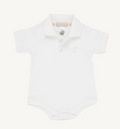 Prim and Proper Polo Onesie, Worth Ave White
