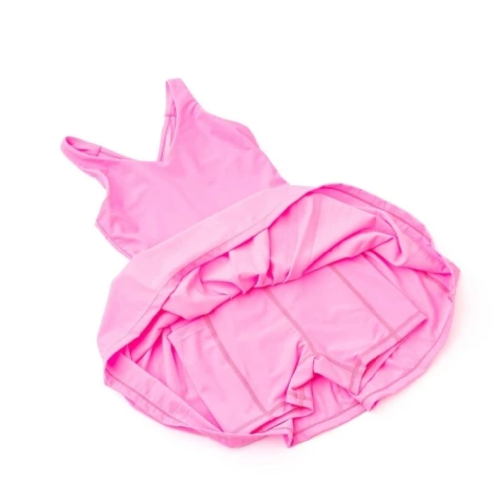 Pleated Active Dress, Hot Pink