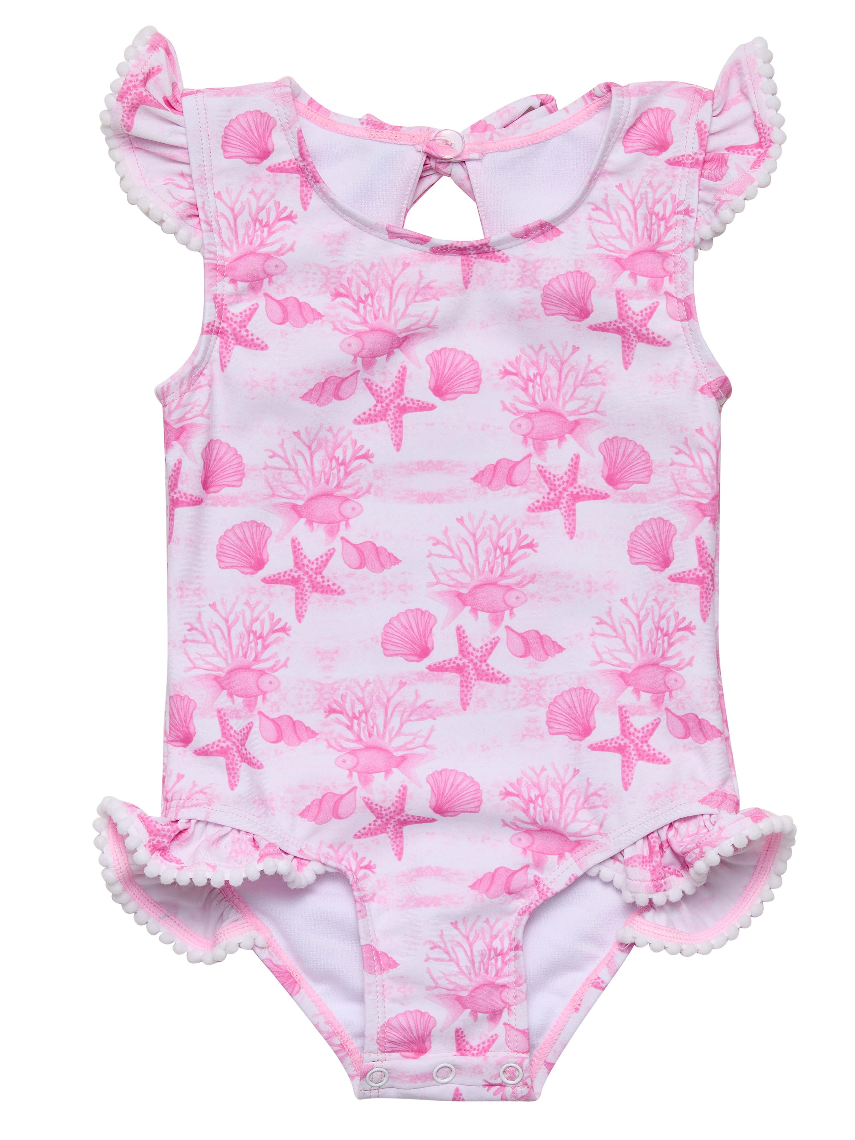 Infant Pink Lagoon Frill Swimsuit