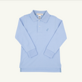 Prim and Proper Long Sleeve Polo, Beale Street Blue
