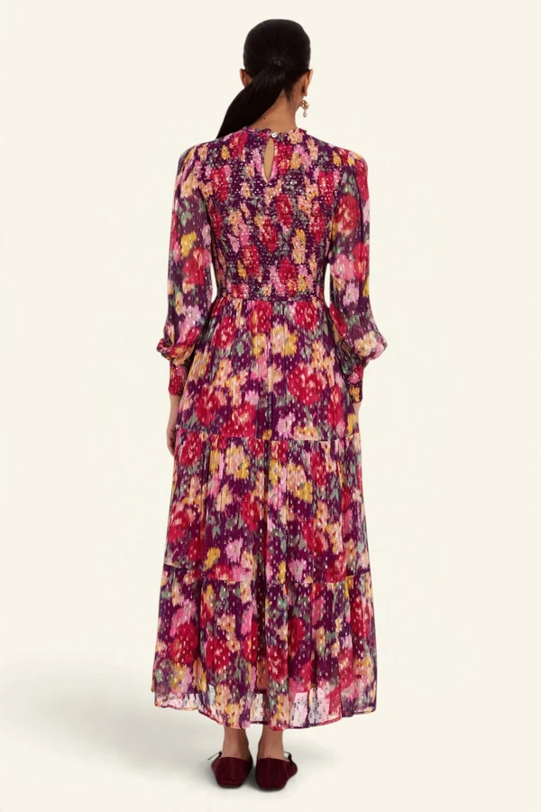 Quentin Dress, Damask Rose Acai