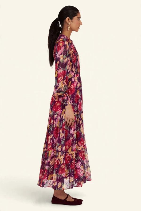 Quentin Dress, Damask Rose Acai