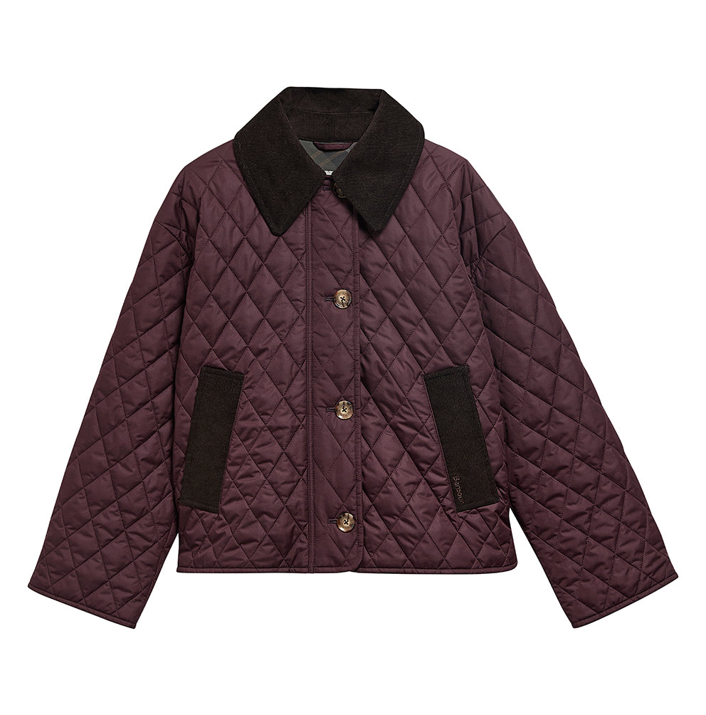 Moira Quilted Jacket, Fig & Shadow Classic