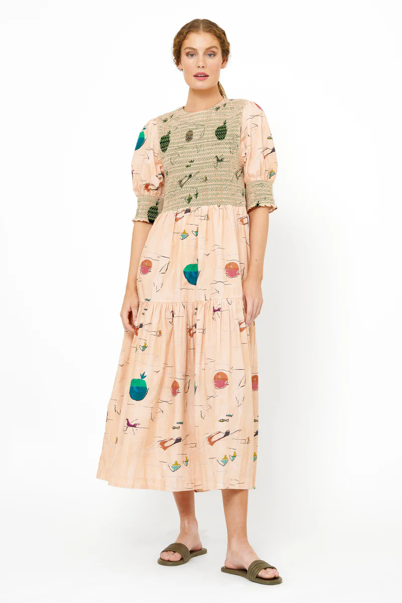 Quinn Dress, Dip Green