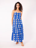 Red Valerian Dress, Shells on Blue