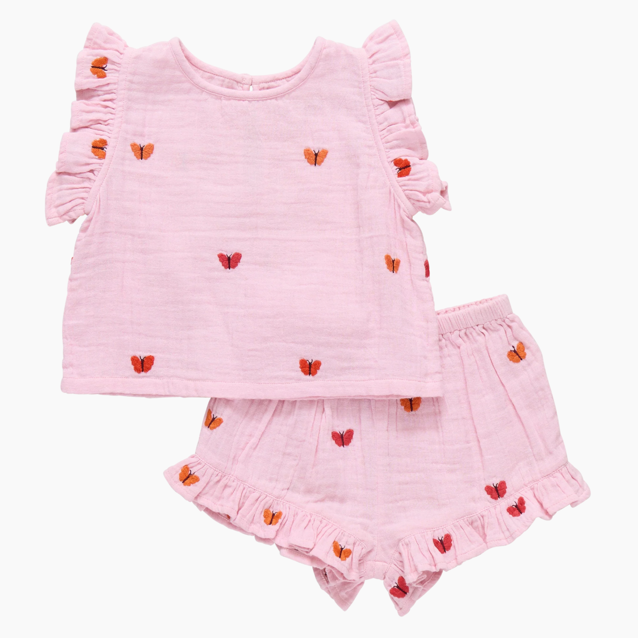Roey Set, Butterfly Embroidery