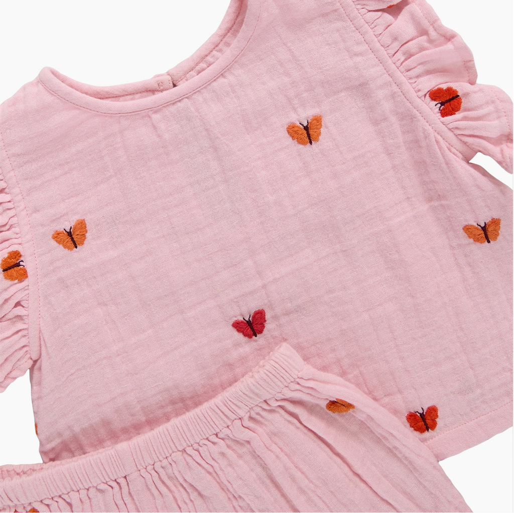 Roey Set, Butterfly Embroidery