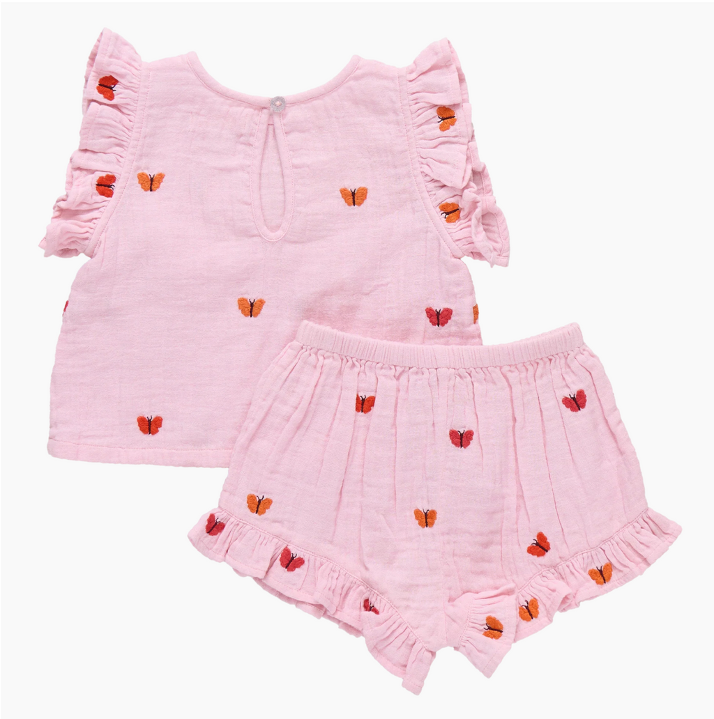 Roey Set, Butterfly Embroidery