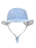 Seaside Gingham Reversible Bucket Hat