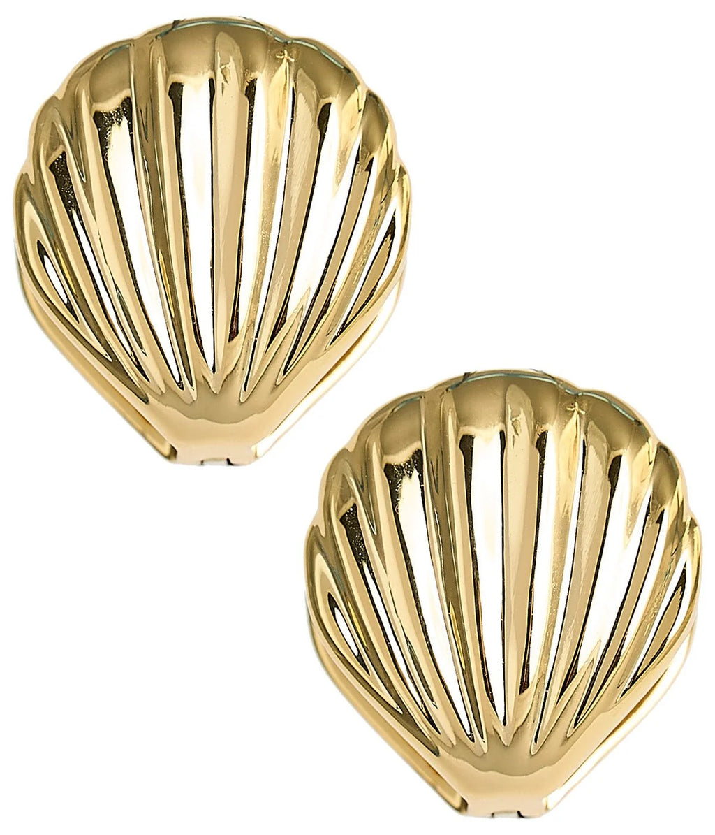 Shell Huggie Hoop