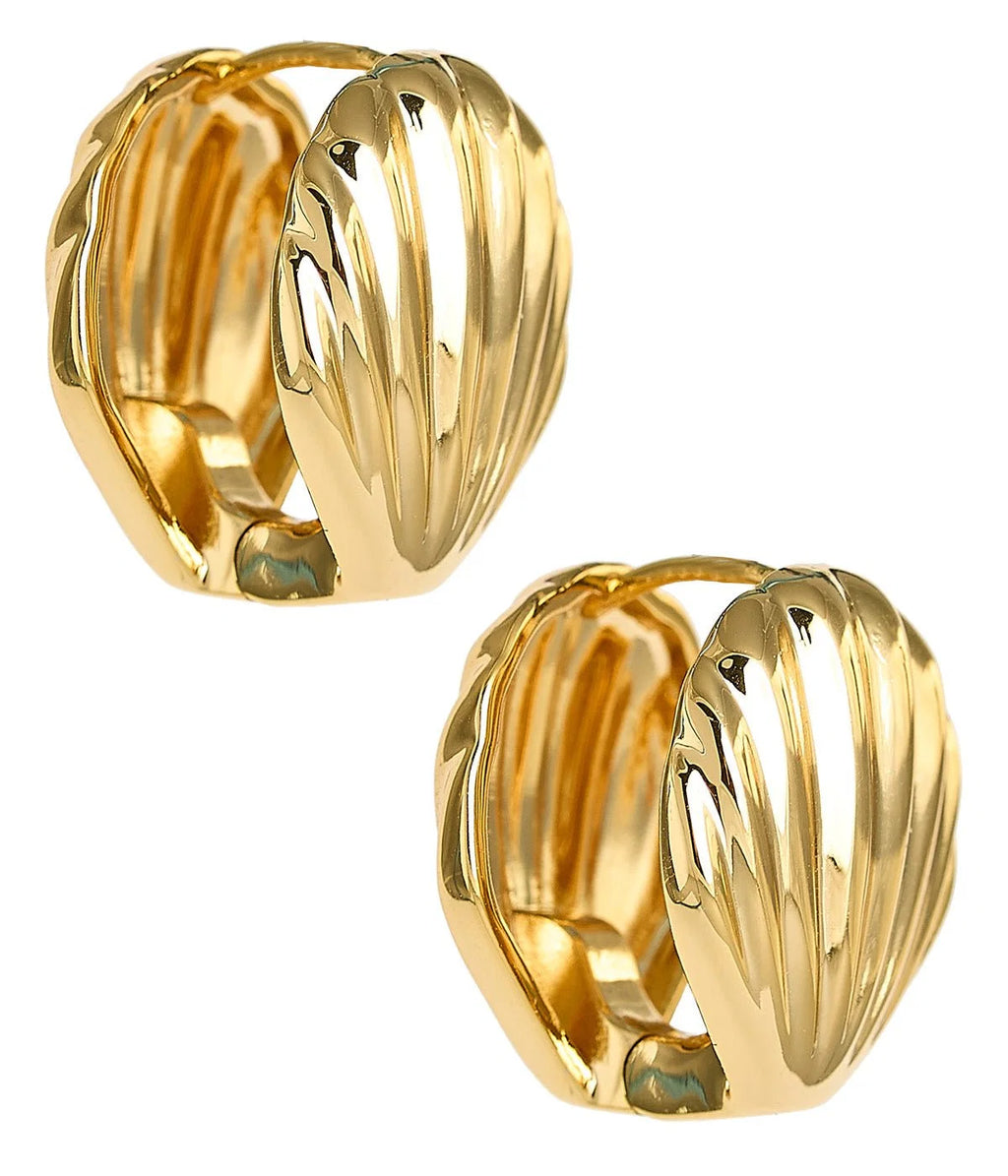 Shell Huggie Hoop