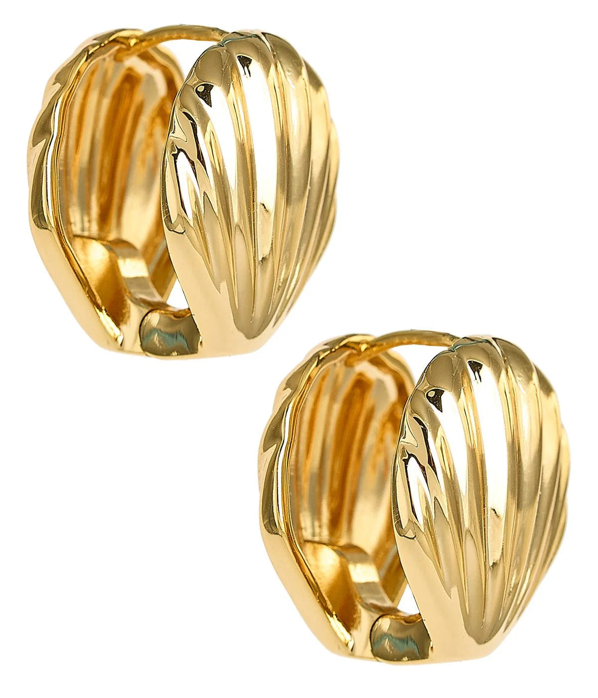 Shell Huggie Hoop