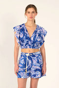 Chantal Shorts, Blue Holy Snake