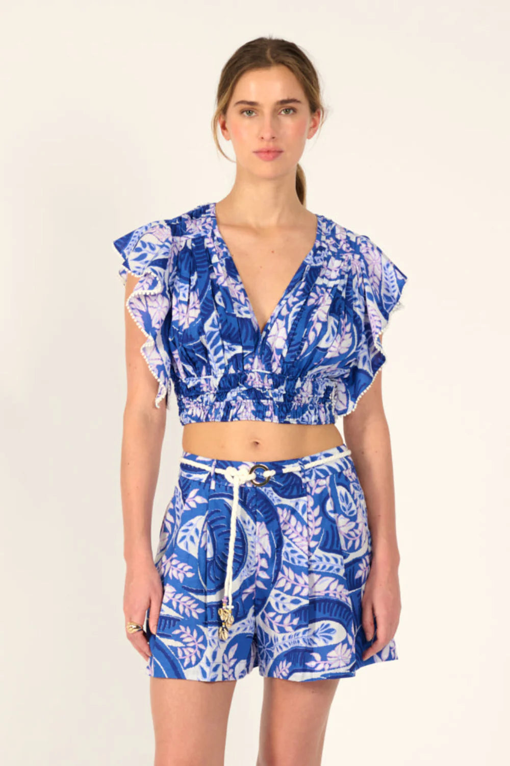 Chantal Shorts, Blue Holy Snake