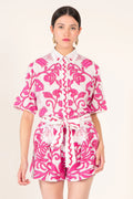 Chantal Shorts, White Pink Ritual