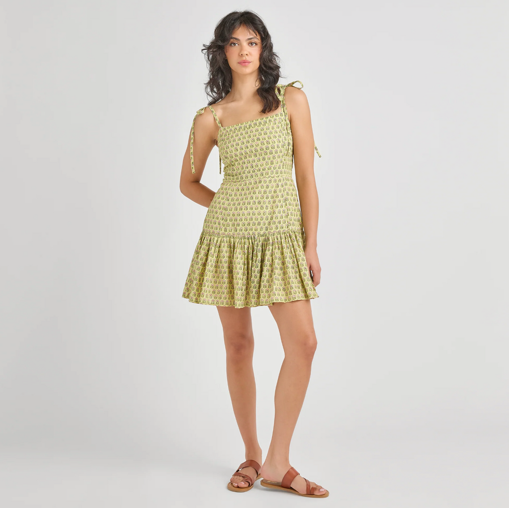Short Marilyn Dress, Green Prairie