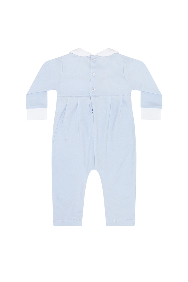 Smocked Boys Playsuit, Blue