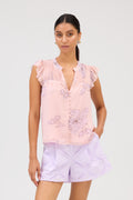 Skyler Top, Blush Floral