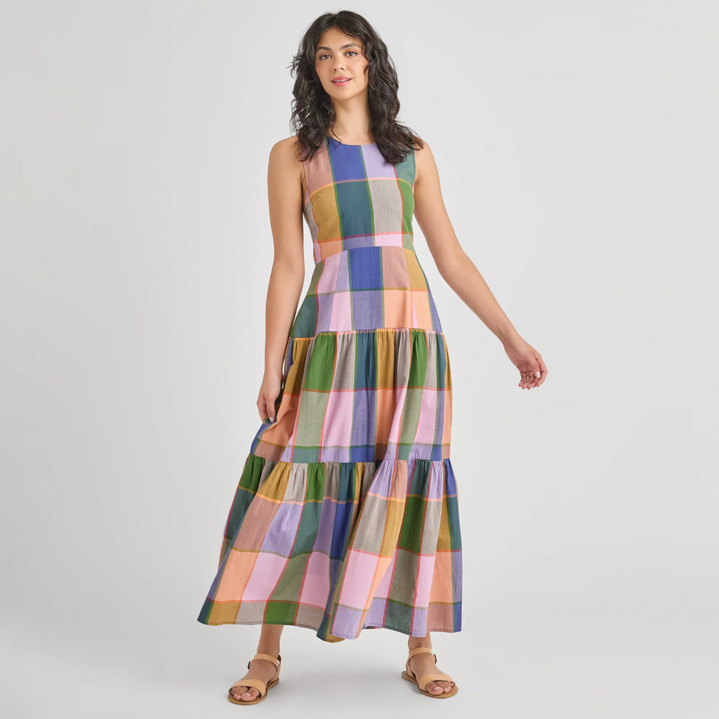 Sleeveless Parker Dress, Plaid Madras