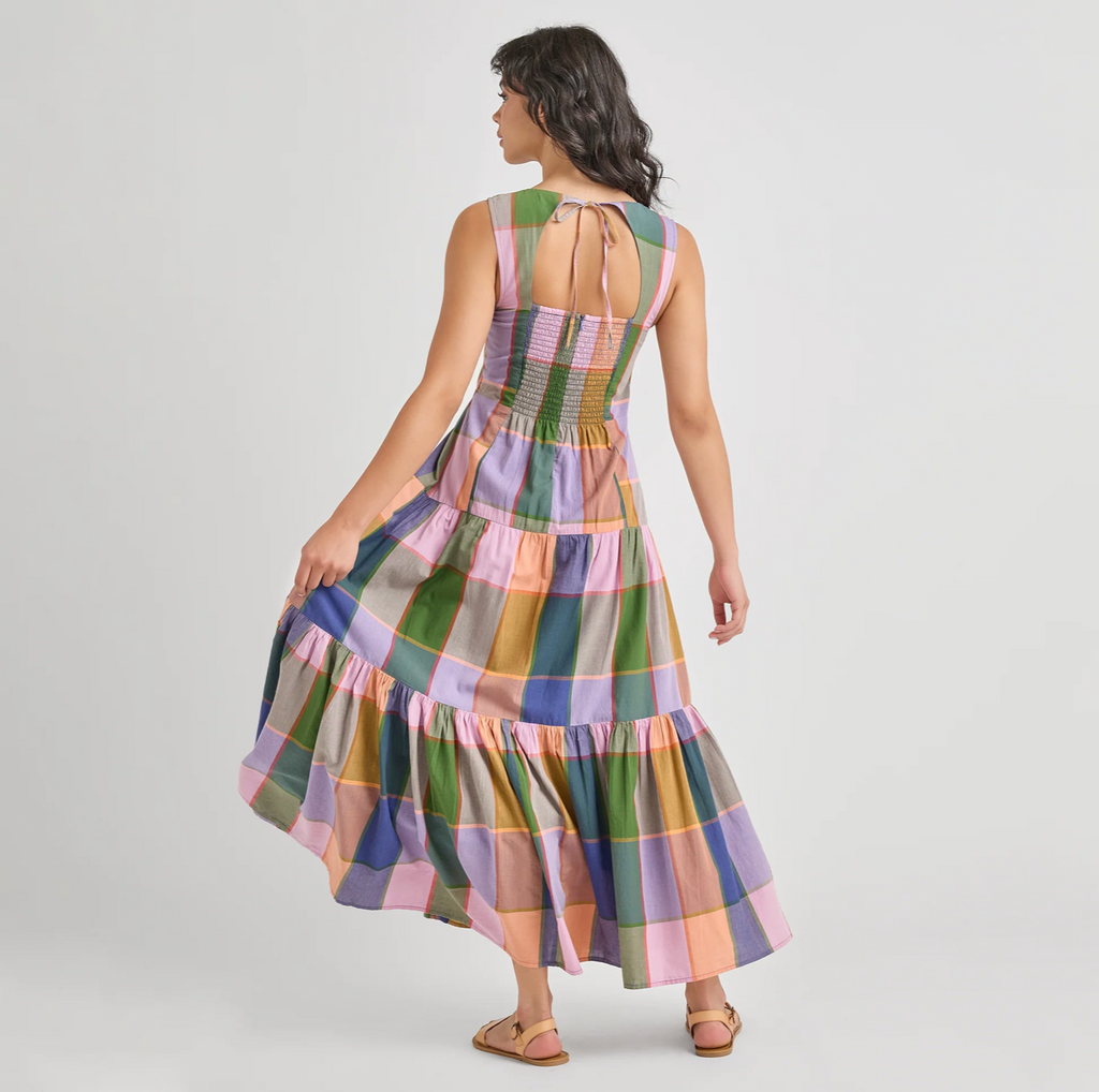 Sleeveless Parker Dress, Plaid Madras