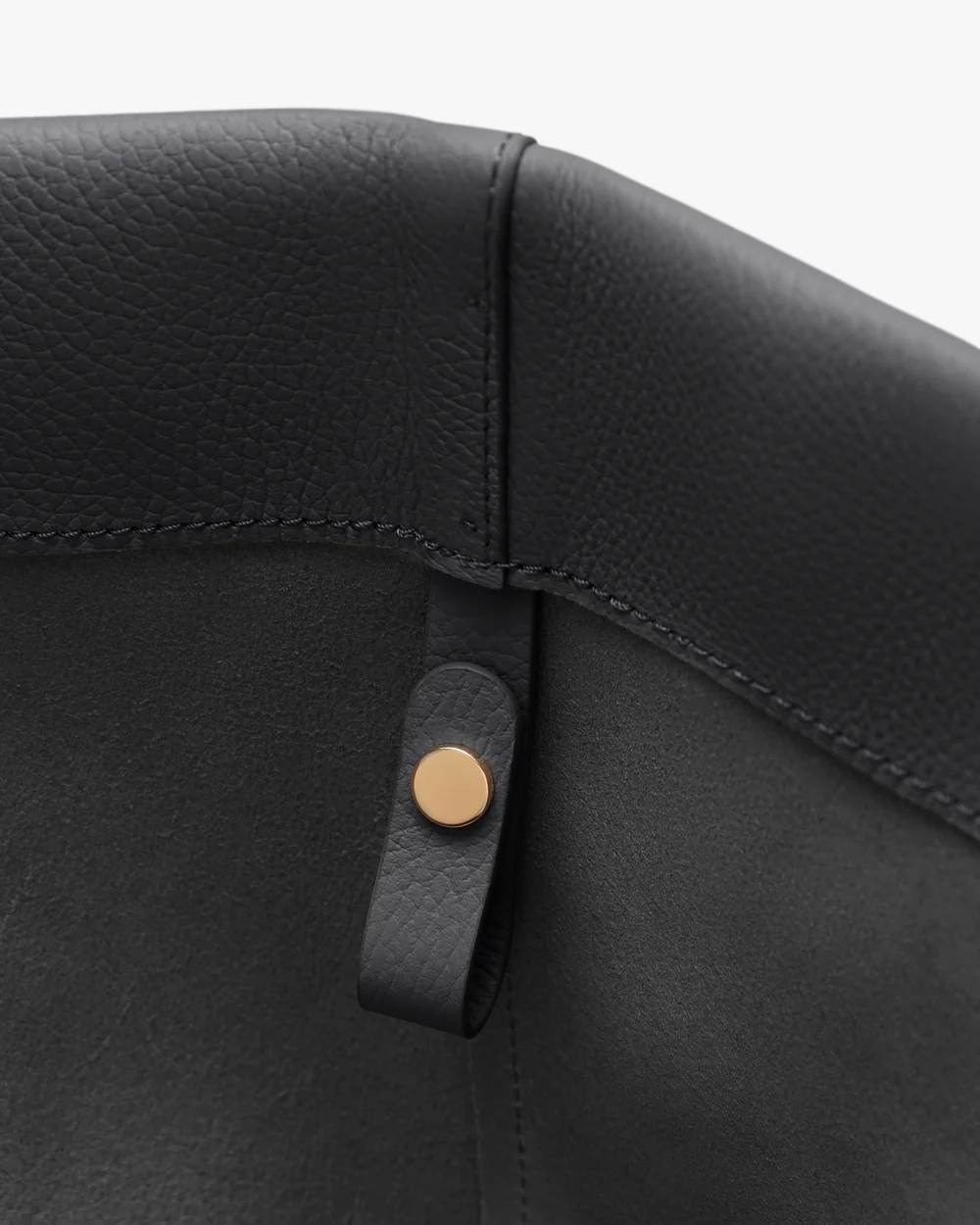 Small Easy Tote, Black Pebbled Leather