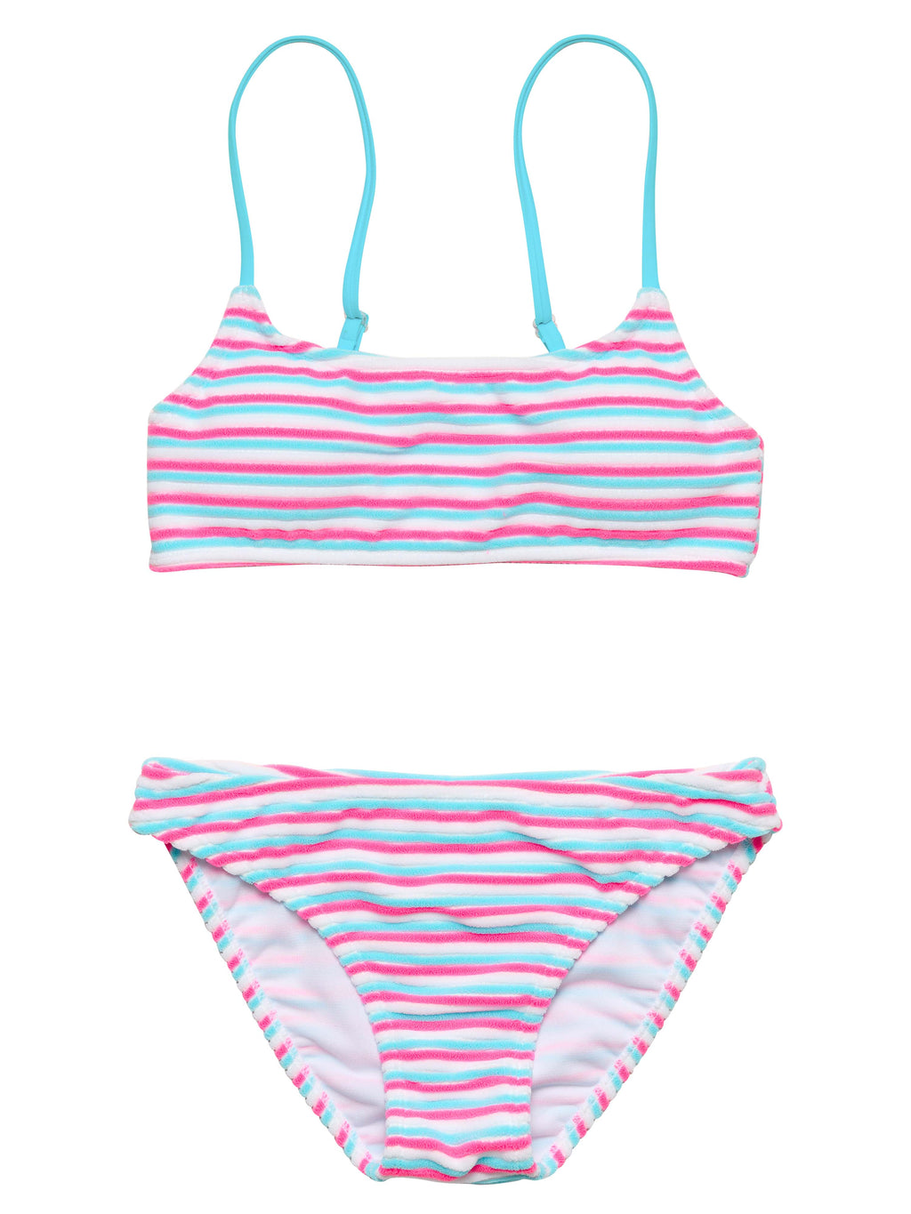 Teen Sorbet Stripe Crop Bikini