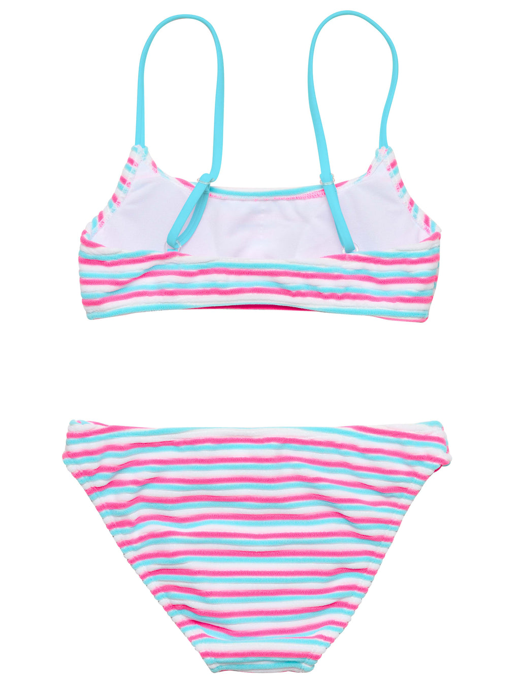 Teen Sorbet Stripe Crop Bikini