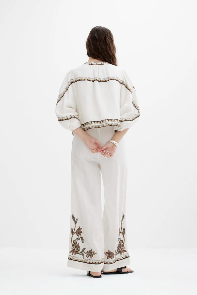 Sorelia Jacket, Simply White/Multicolor Embroidery