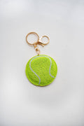 Hand Beaded Key Chain-Bag Charm, Tennis Ball