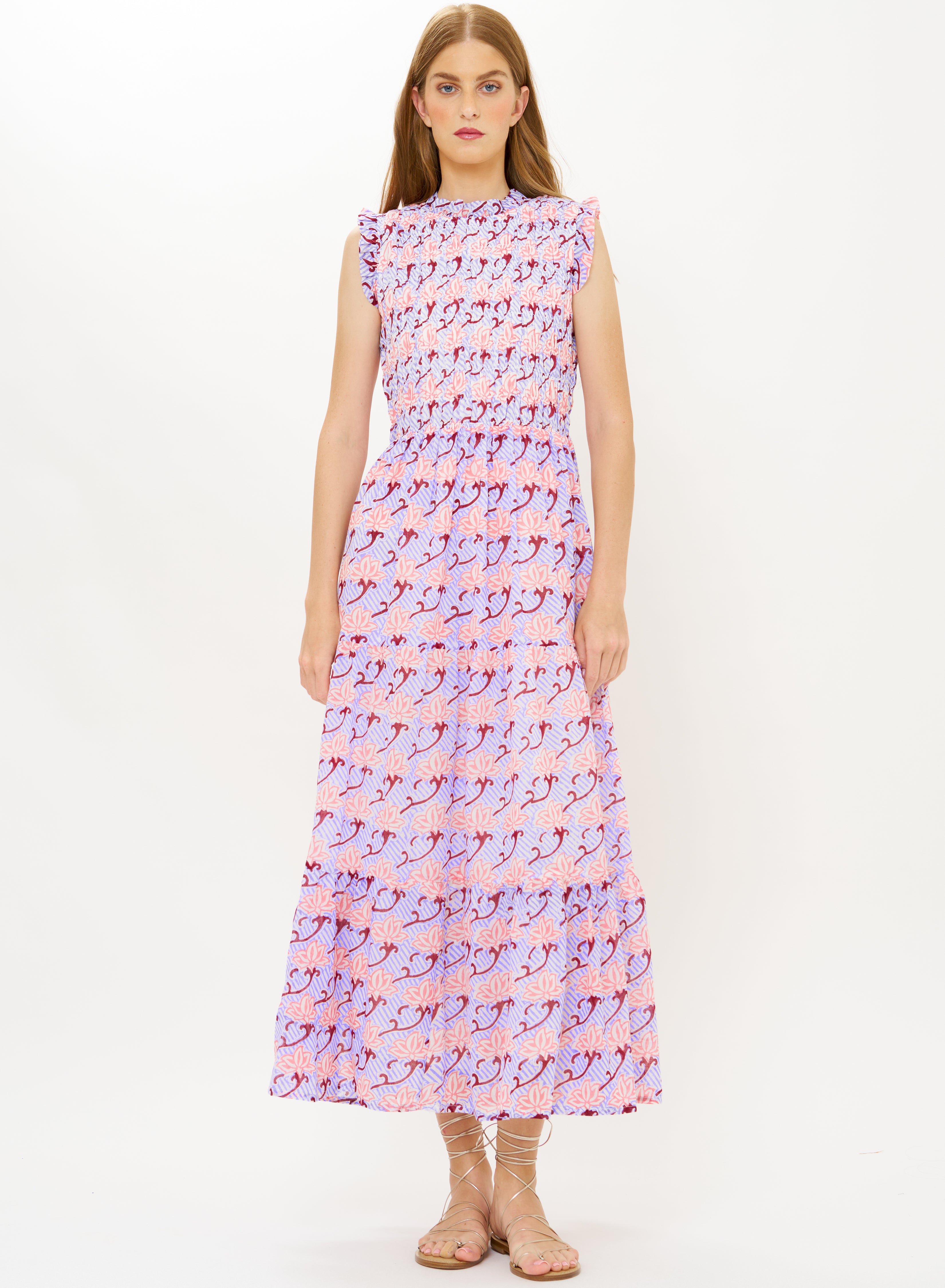 Sleeveless Smocked Maxi, Florence Petal