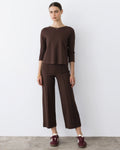 Ponte Knit Cropped Straight Leg Pant