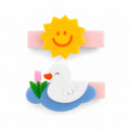 Sun & Swan Hair Clips