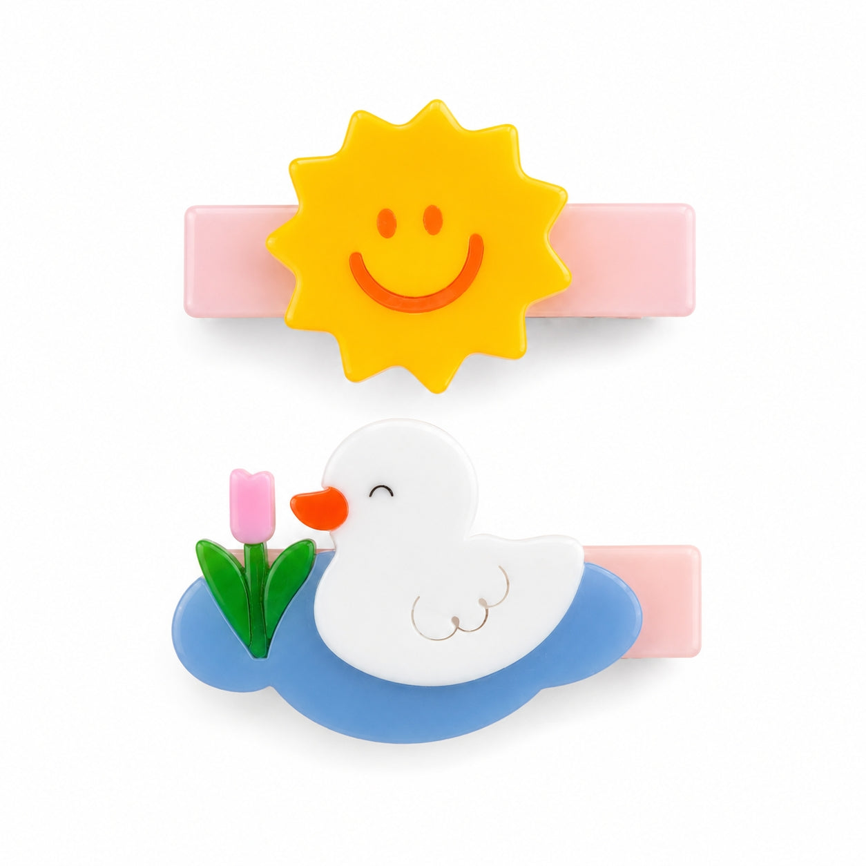 Sun & Swan Hair Clips
