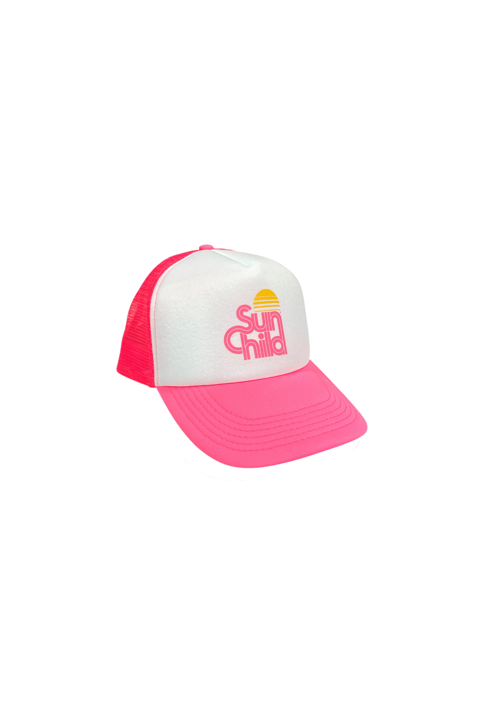 Kids Sunset Trucker Hat, Glamour Pink