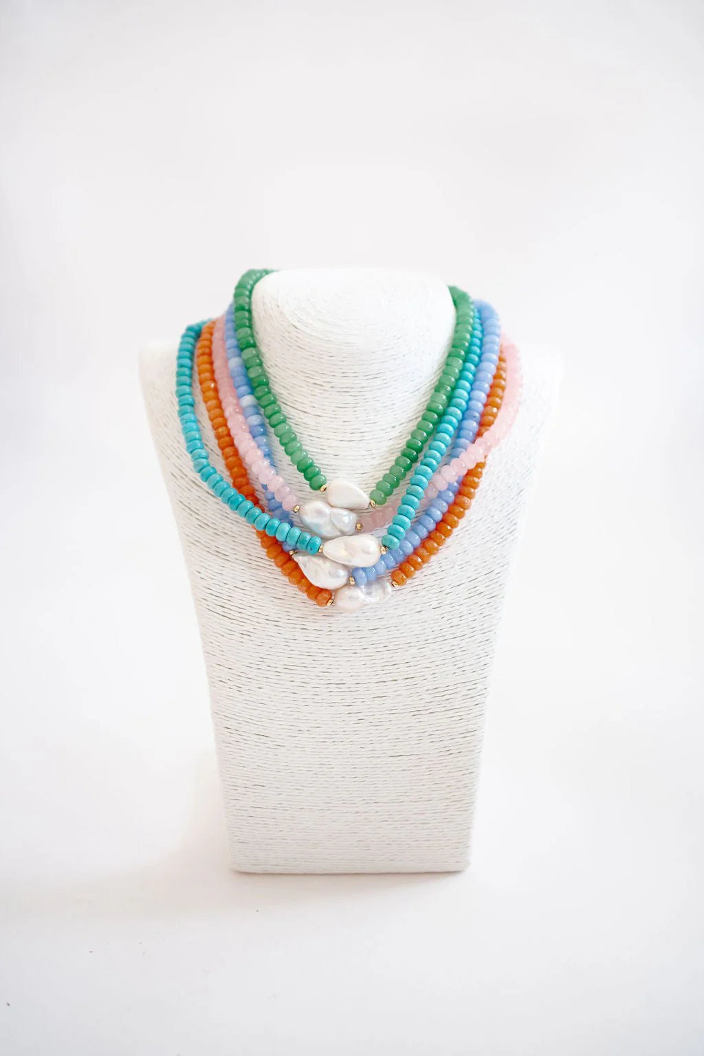Susie Quartz Beaded Necklace with Freshwater Pearl