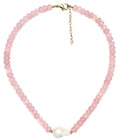 Susie Quartz Beaded Necklace with Freshwater Pearl