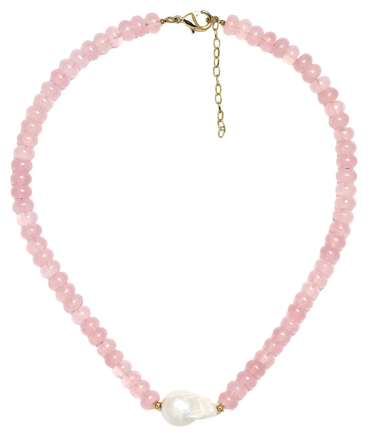 Susie Quartz Beaded Necklace with Freshwater Pearl
