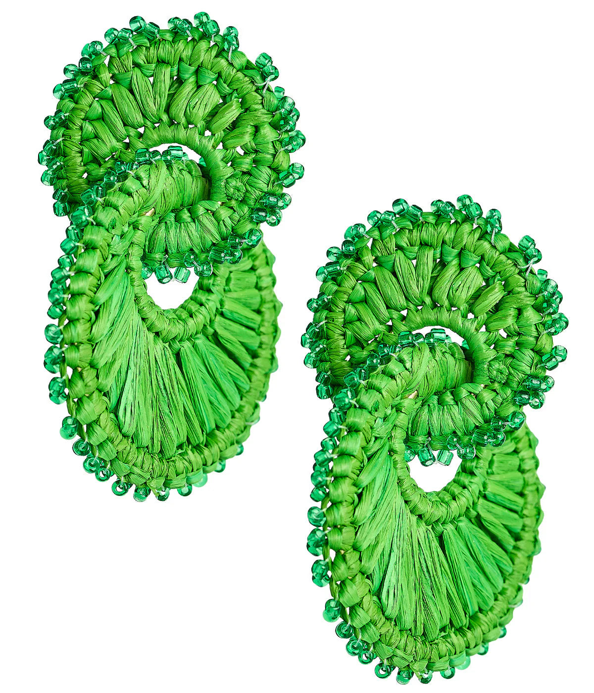Raffia Earring Double Ring
