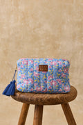 Teiki Pouch, Blue Hibiscus/Pink Lush