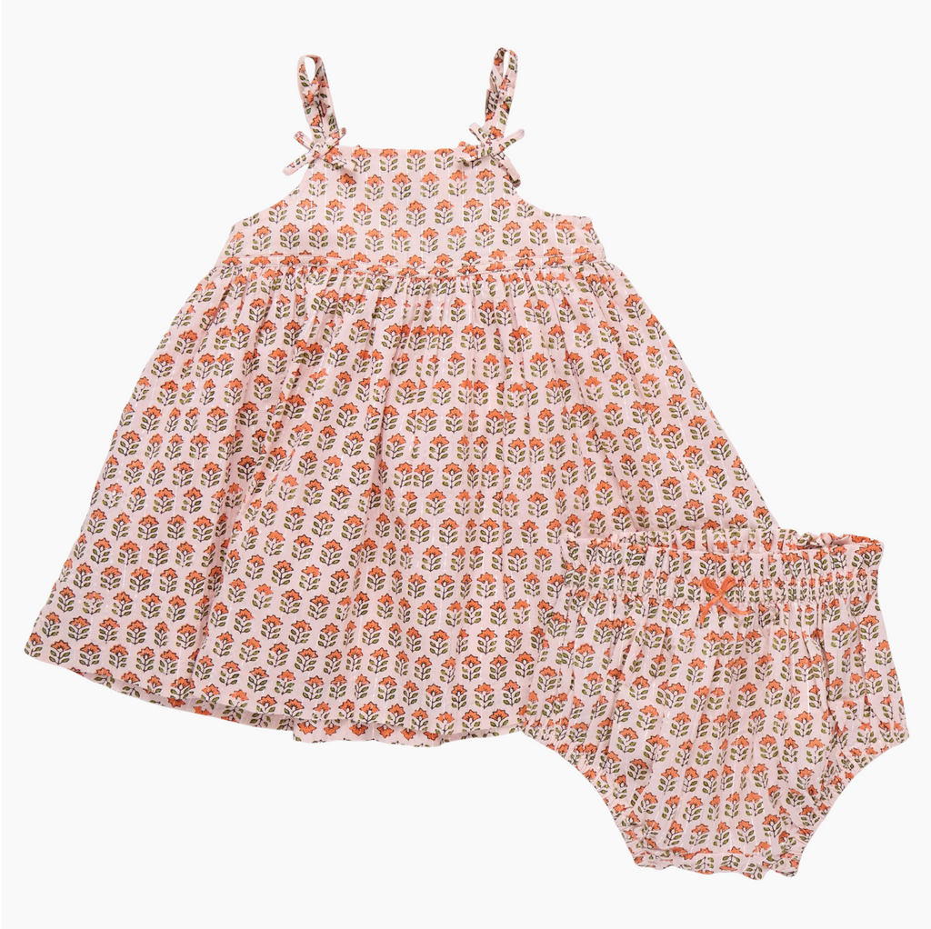 Tia Dress Set, Pink Prairie