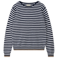 Tipped Little Stripe Crew, Navy
