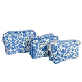 Travel Pouch, Blue and White