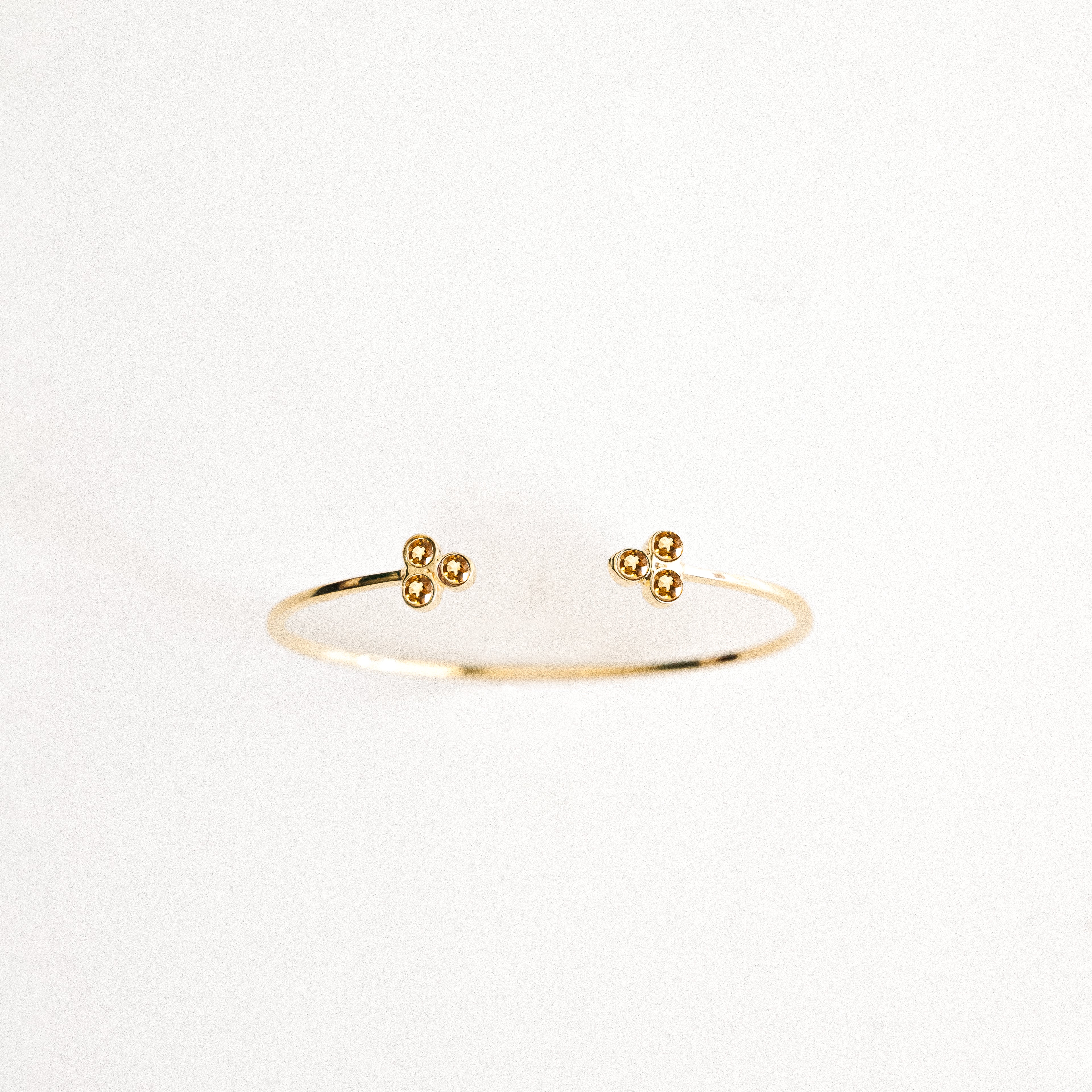 Trebol Cuff Bracelet, Citrine
